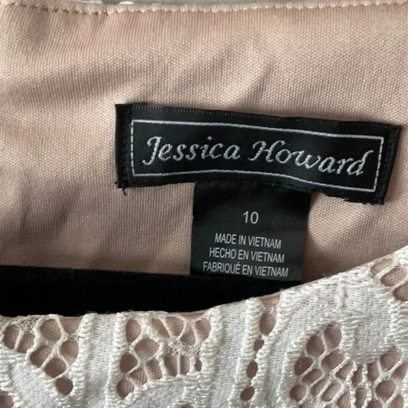 NWOT Jessica Howard Ivory Lace 3/4  Sleeve Dress size 10 - Picture 4 of 8